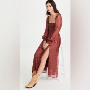 O.P.T Classic Smocked Maxi Dress